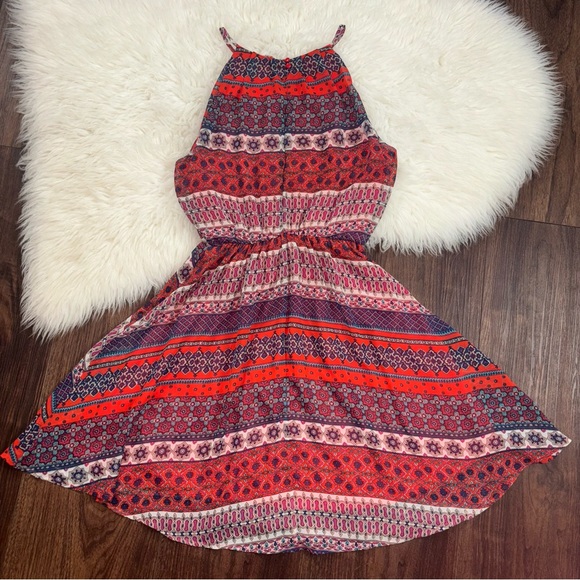 LUSH Women’s Size Small Multi Colored Razor Top A-Lined Flowing Summer Dress - Picture 12 of 14